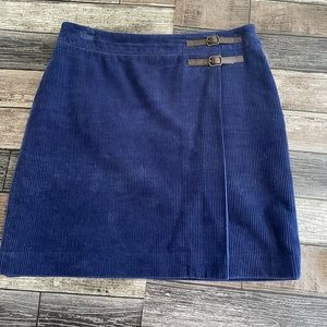 Boden Faux wrap corduroy skirt